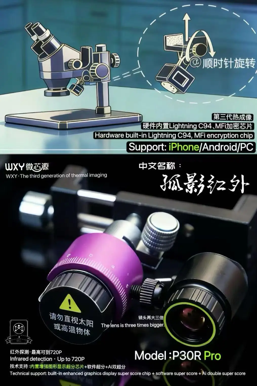 WXY P30R Pro Infrared Thermal  - огляд і ціна Thermal Imaging Camera 256X192